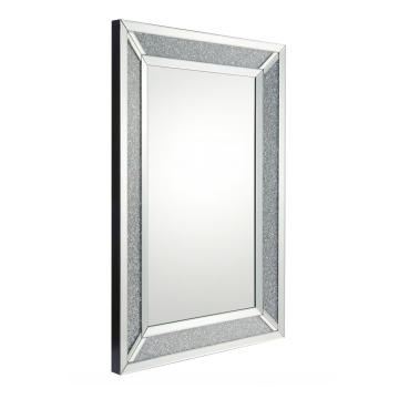 Crystal diamond rectangular 3d mirror hanging mirror